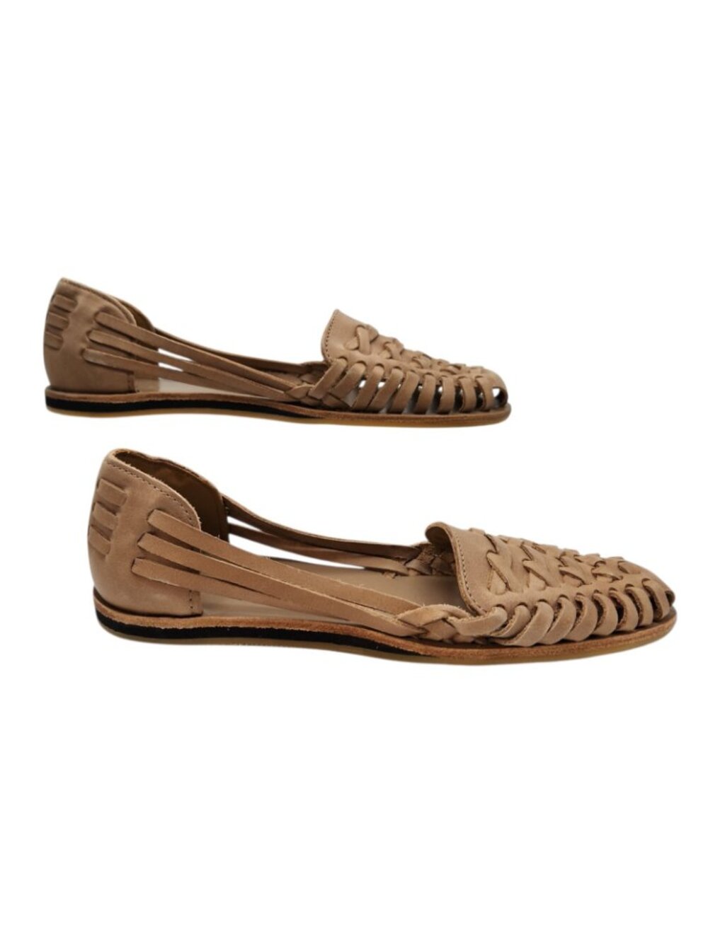 Nisolo Huarache Sandals Women’s Sz 7 Tan Genuine Leather Handmade Boho Tan NWOB - Picture 3 of 8